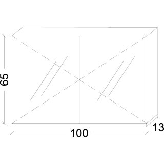 Зеркальный шкаф Armadi Art Vallessi 100см кашемир 546-C